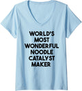 Womens World's Most Wonderful Noodle Catalyst Maker V-Neck