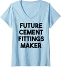 Womens Future Cement Fittings Maker V-Neck