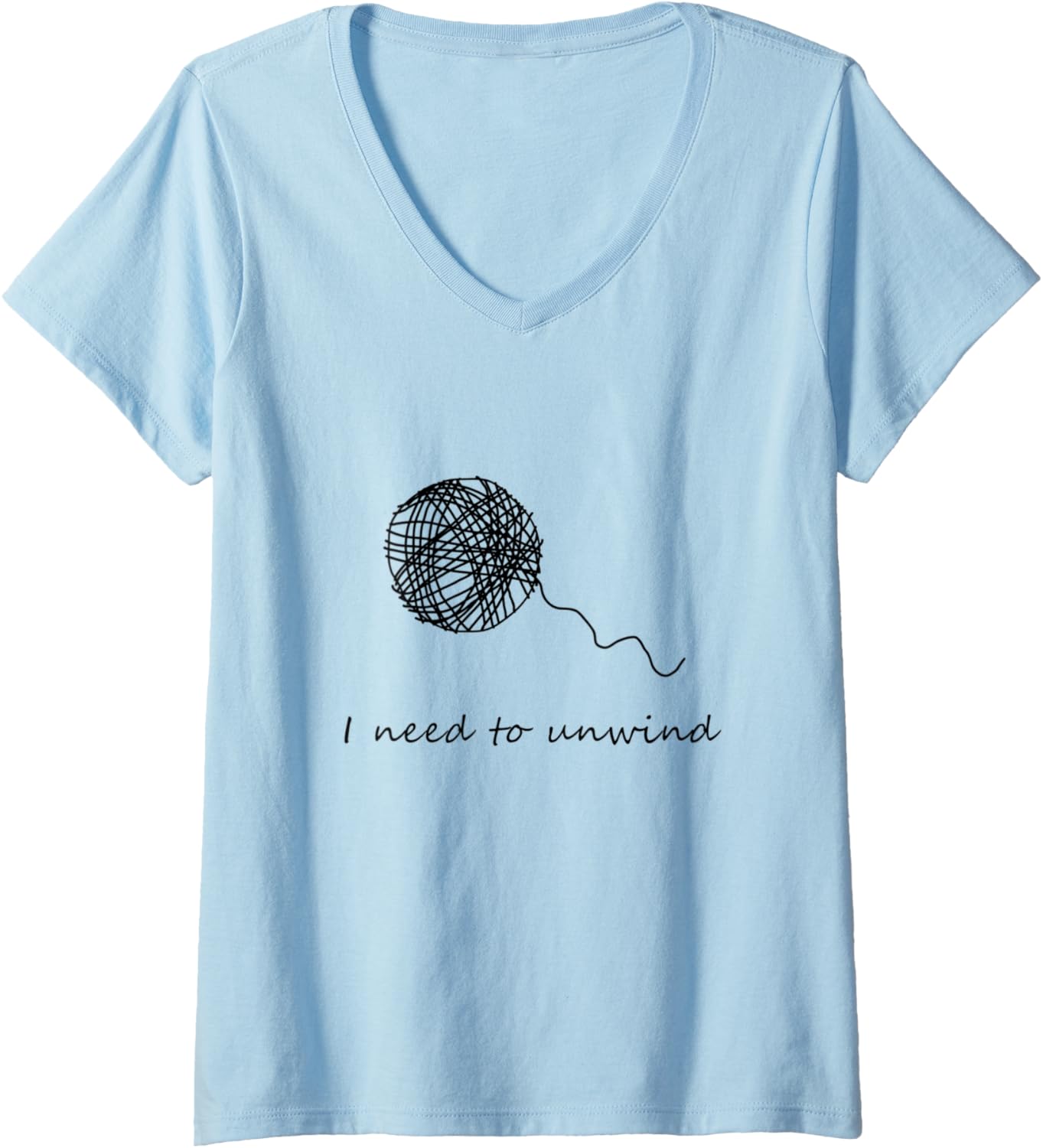 Womens Knitting | I Need to Unwind - Unwinding Yarn V-Neck