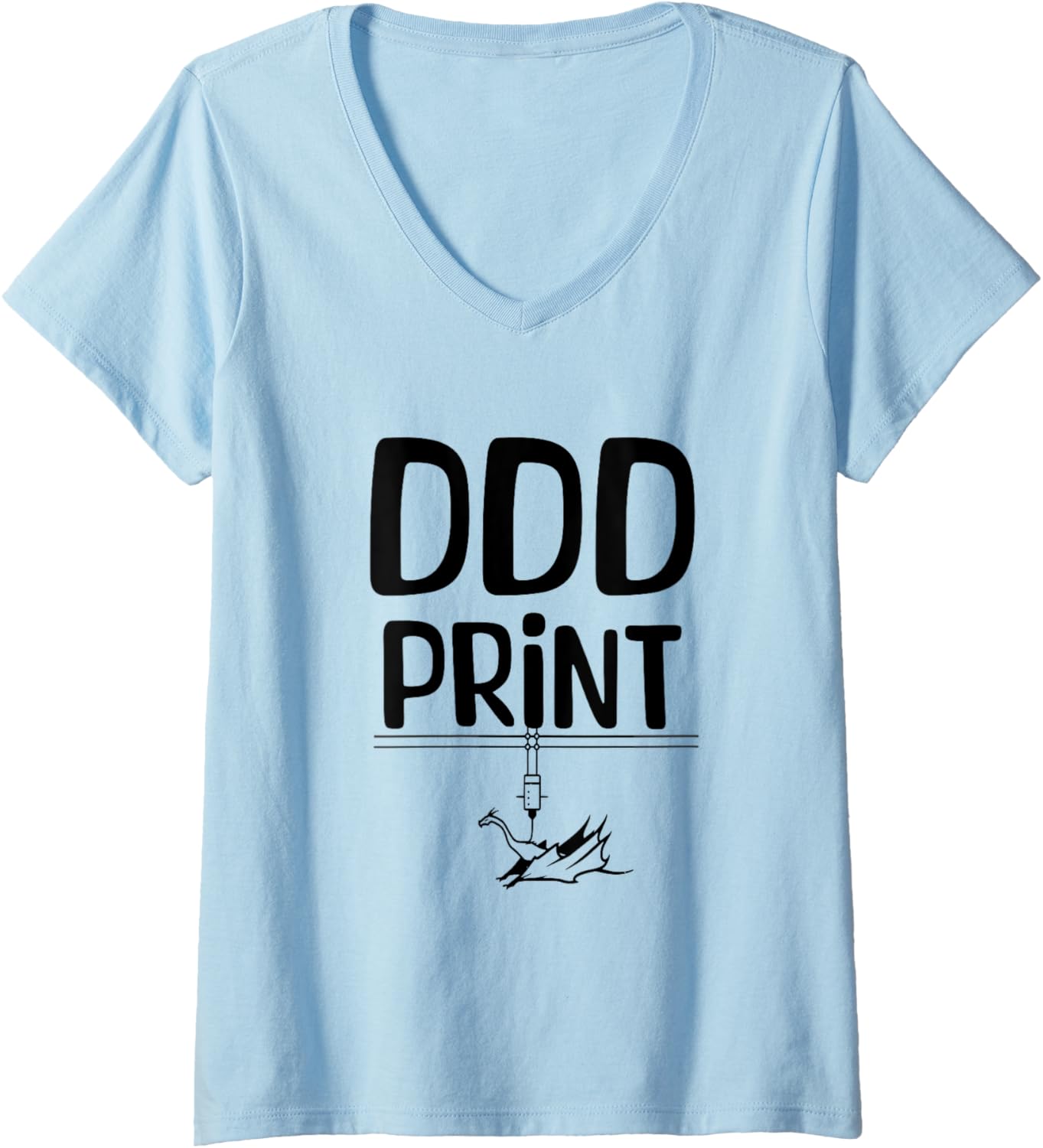 Womens Ddd Print 3D Print Printing Filament Slicer Own Printer V Neck