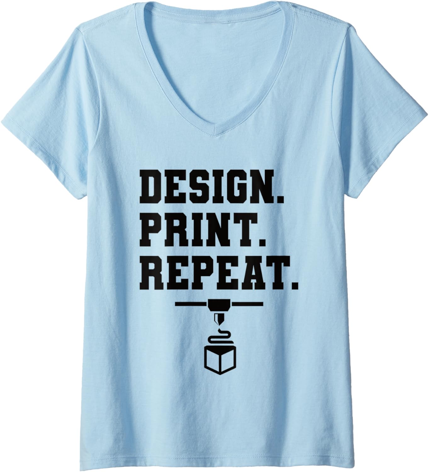 Womens Design Print Repeat 3D Print 3D Printer 3D Printing V Neck
