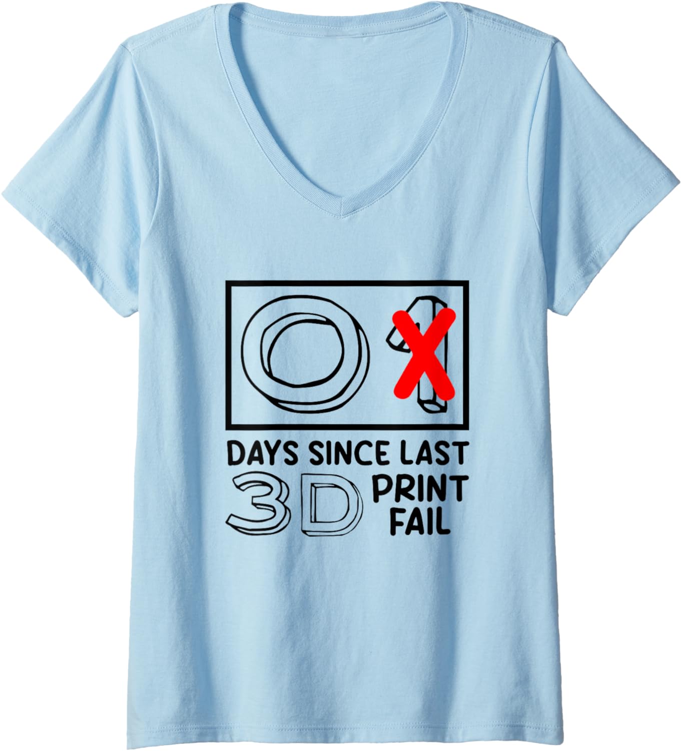 0 Days Since Last 3D Printing Fail Funny 3D Printer Lovers V
