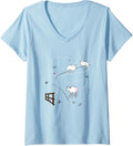 Womens Funny Sheep Yarn Design, Knitting V-Neck