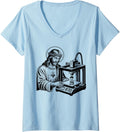 Womens Jesus Christ Printing A Figure Of A Praying Kid 3D Printer