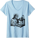 Womens Jesus Christ Printing A Figure Of A Praying Kid 3D Printer