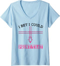 Womens I Bet I Could Print That 3D Printer V Neck