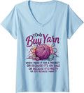 Womens Crochet saying yarn crocheting women V-Neck