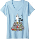 Womens Im Okay 3D Printing Filament Funny 3D Printer V Neck