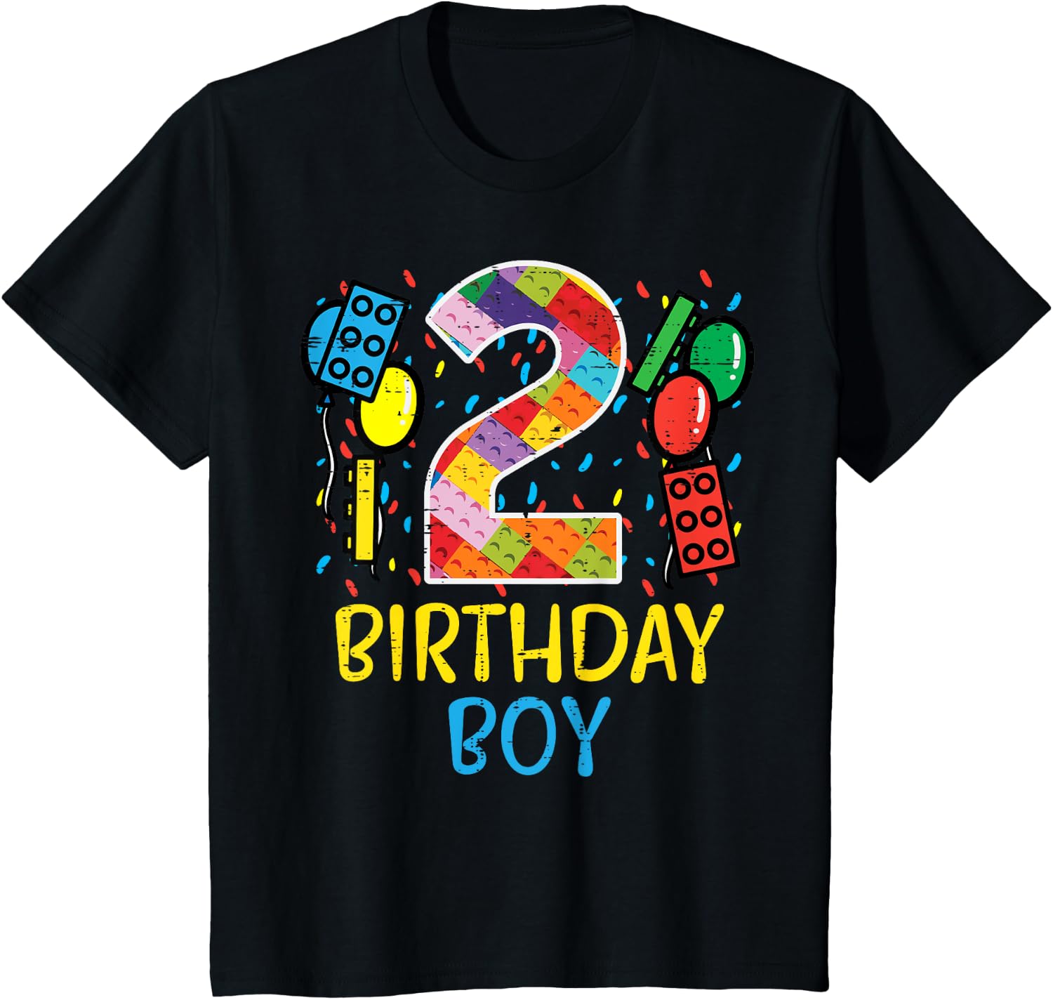 Kids 2 Birthday Boy Building Blocks 2nd Birthday Boys Kids Toddler Design 42