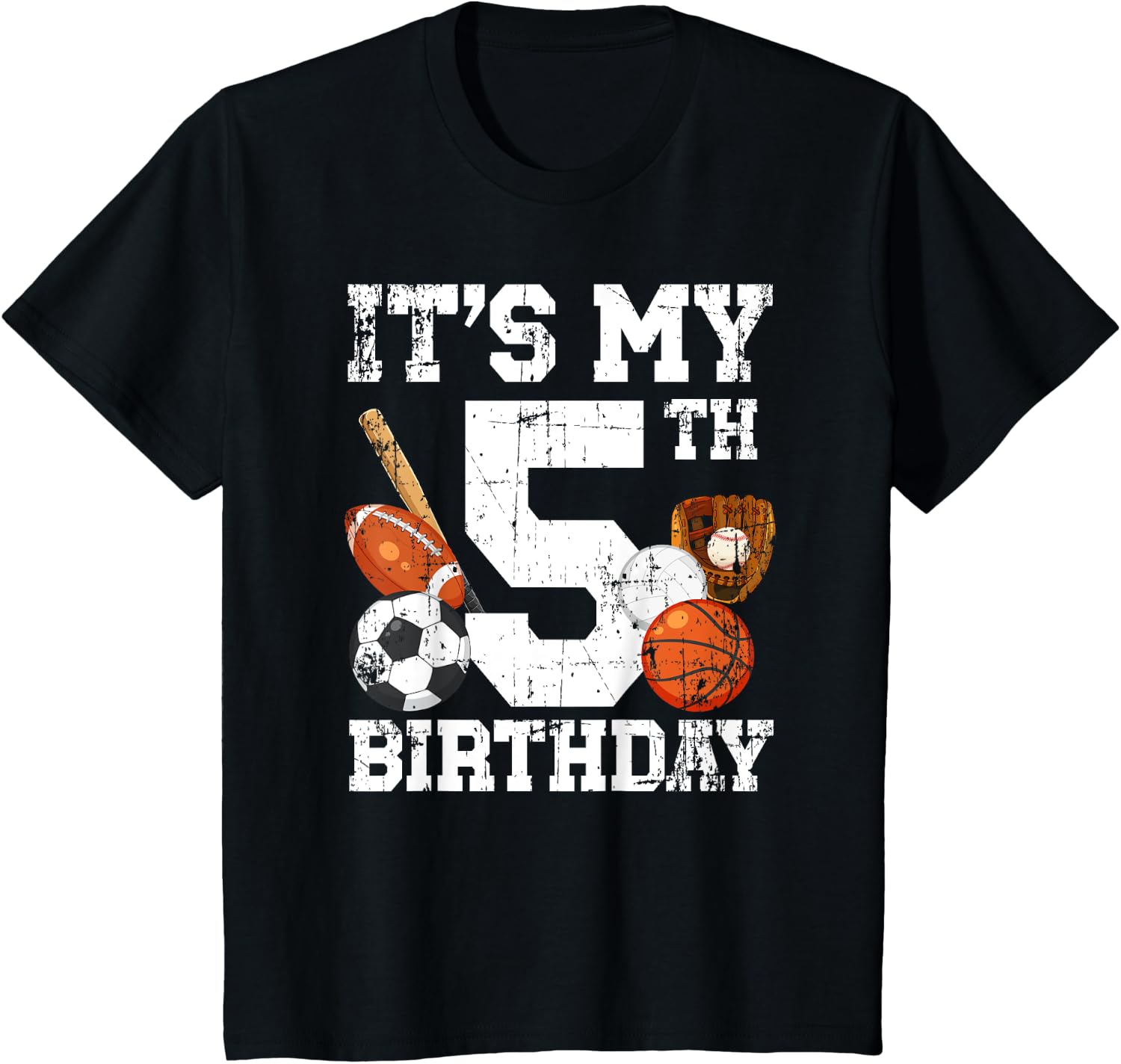 Kids 5th Birthday Sports Birthday Party Five Year Old Boy Birthday Design 69
