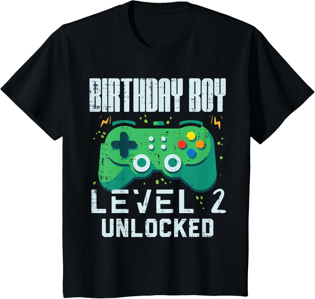 Kids Birthday Boy Level 2 Unlocked Gamer Controller 2nd Birthday Boys Design 5