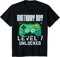 Kids Birthday Boy Level 7 Unlocked Gamer Controller 7th Birthday Boys Design 231