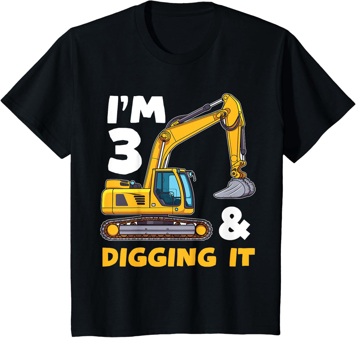 Kids Construction Truck 3rd Birthday Boy Excavator Birthday Design 240