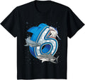 Kids 6th Birthday Boys Shark 6 years Old Ocean Shark Birthday Design 166