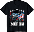 Kids Monster Truck Usa Flag Patriotic Toddlers Boys 4Th Of July