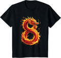 Kids Turning 8 Years Old Birthday Boy Dragon 8th Birthday Girl Design 69