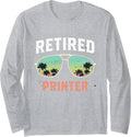 Funny Retired Printer Beach Palm Tree Sunglasses Men Women Long Sleeve