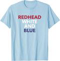 4Th Of July Patriotic Usa Redhead White And Blue