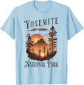 Yosemite National Park California Usa Outdoor Unisex Adults Unisex Kids Blue Short Sleeve Classic Fit