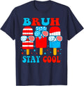 Bruh Stay Cool 4Th July Popsicle Boys Men Usa American Flag