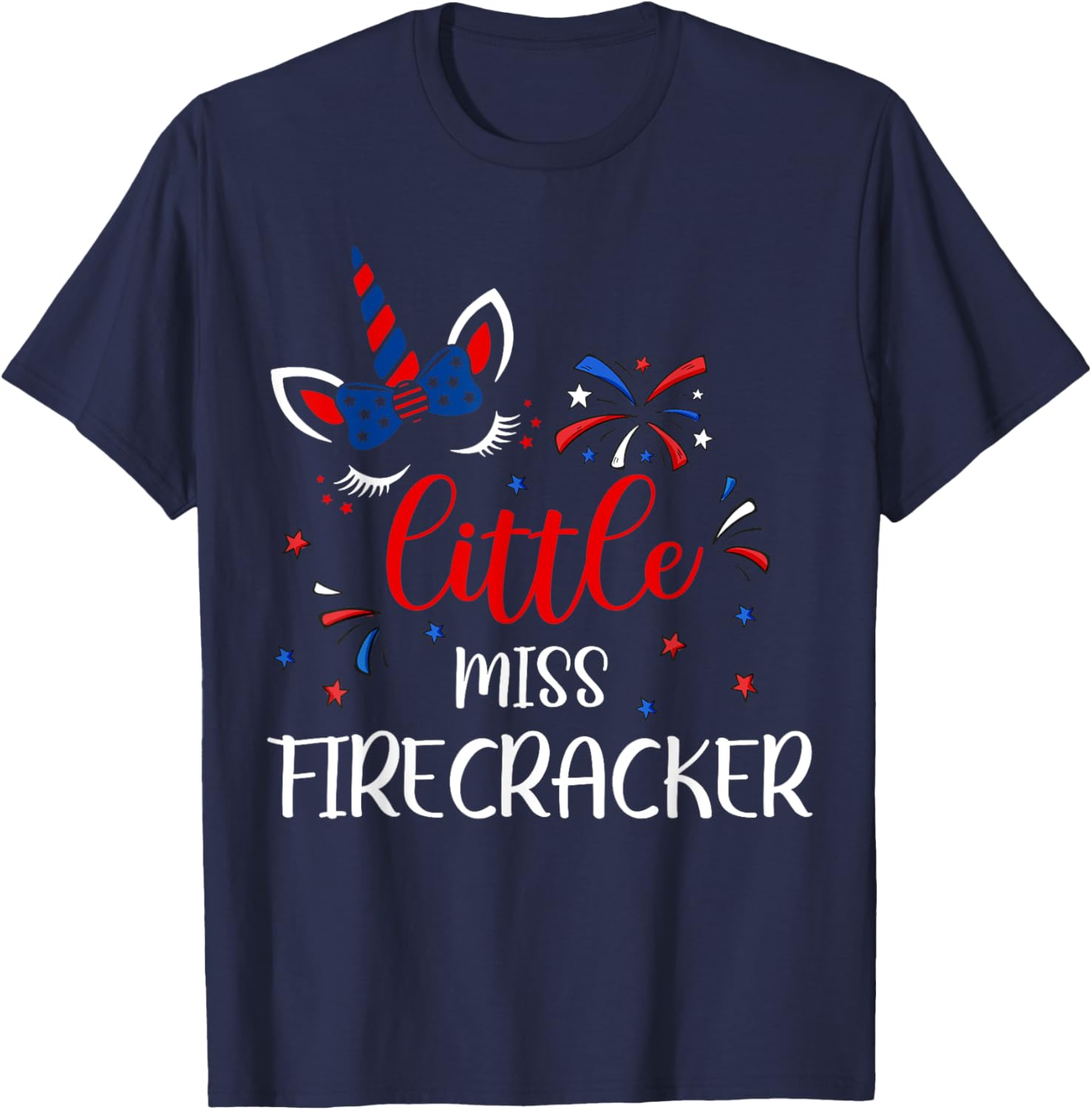 Girl Little Miss Firecracker American Flag Usa Teen Toddler