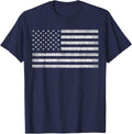 Vintage American Flag Tee Women Men Usa Patriotic Graphic