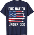 Patriotic One Nation Under God Boy 4Th July Usa Fighter Jet