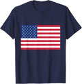 Navy Blue American Flag Shirt Simple Patriotic T Shirt