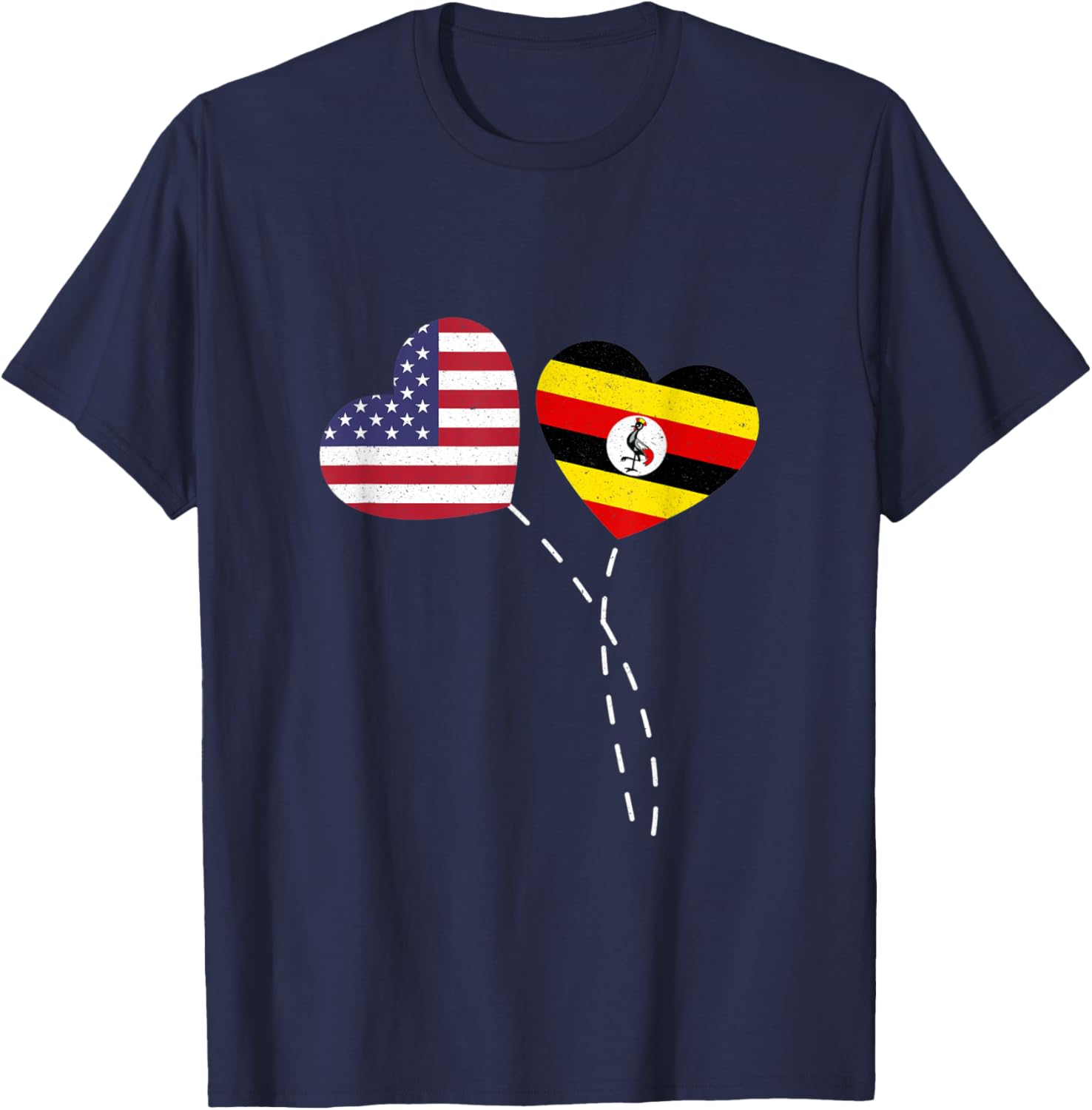 Loving Usa Uganda Flag Heart Ugandan Americans Love