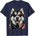 Alaskan Malamute Dog 4Th Of July American Incependence Day