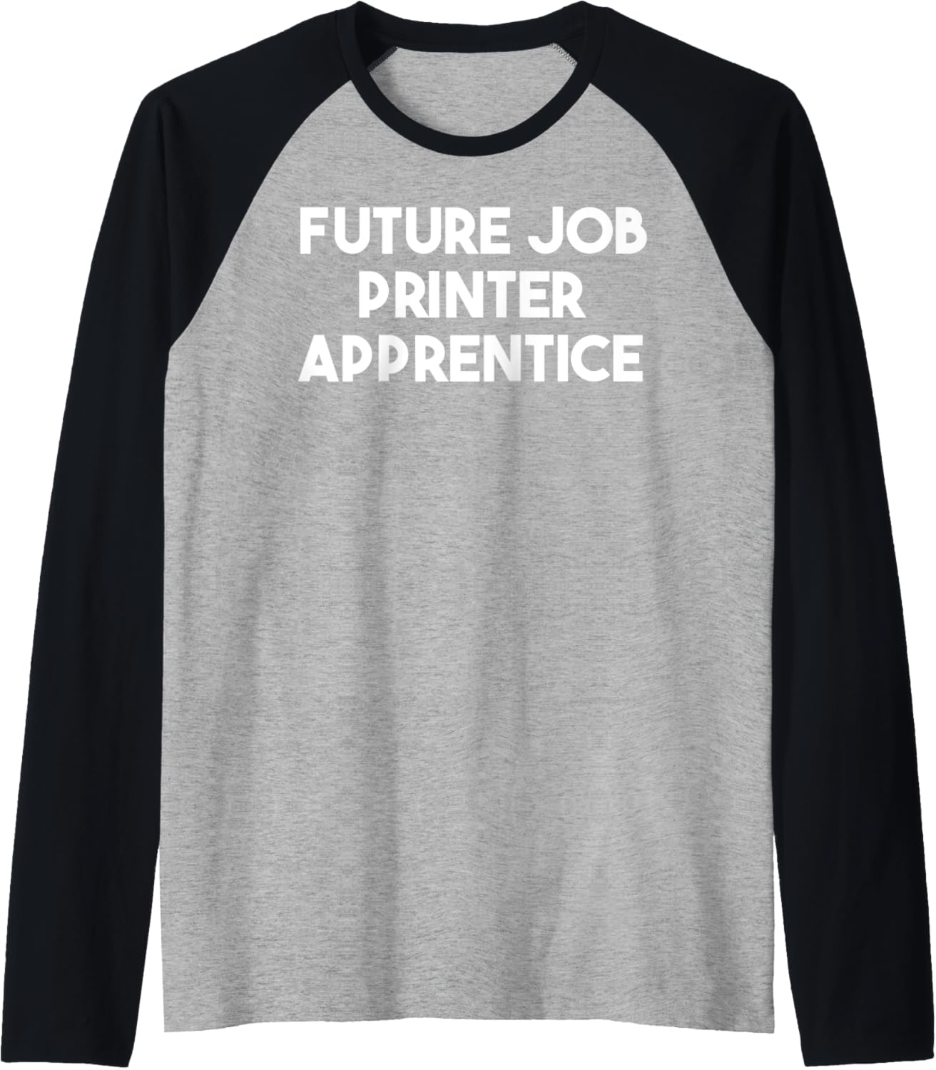 Future Job Printer Apprentice Raglan Baseball Tee