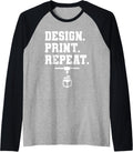 Design Print Repeat 3D Print 3D Printer 3D Printing Raglan Baseball Tee