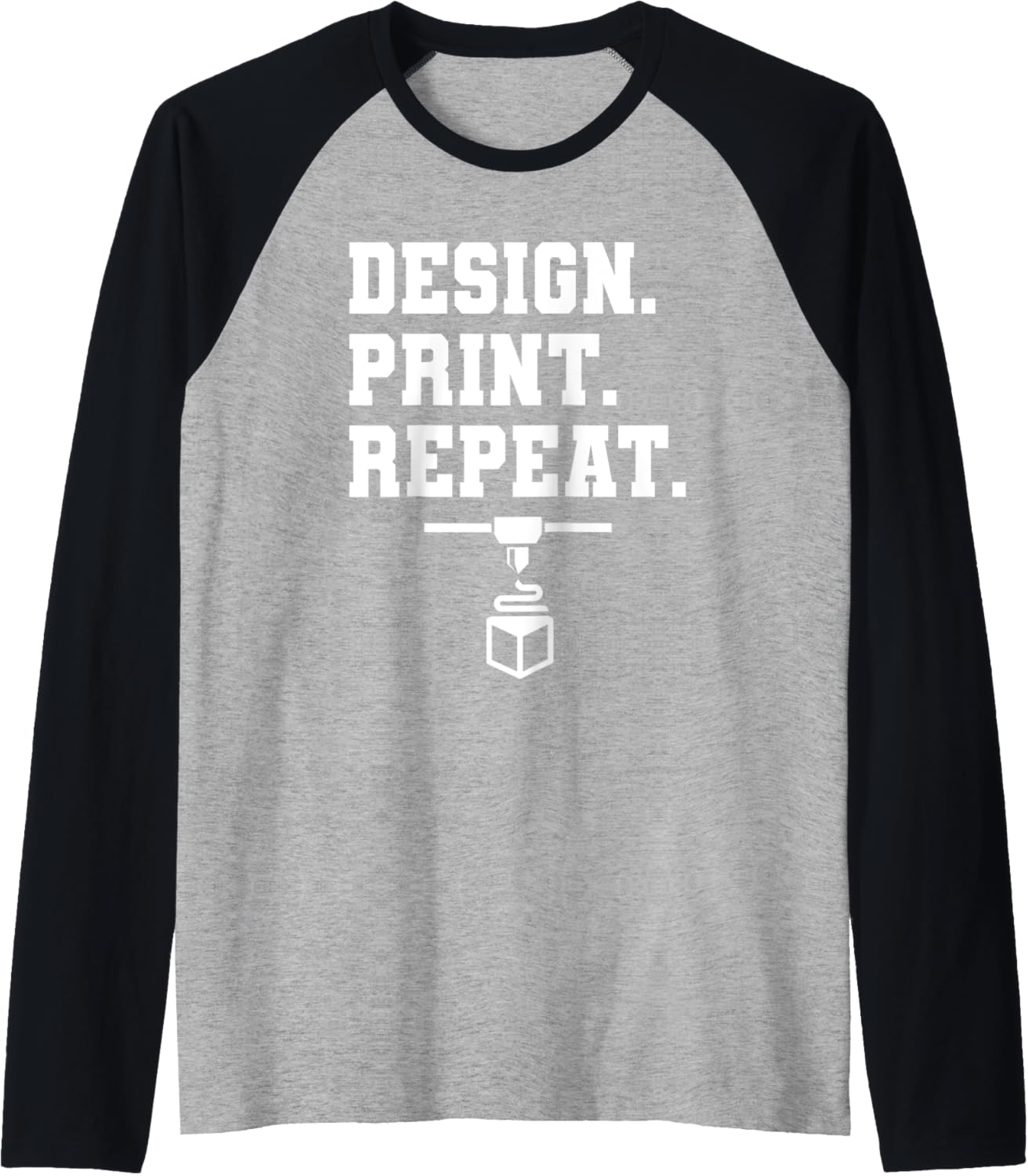 Design Print Repeat 3D Print 3D Printer 3D Printing Raglan Baseball Tee