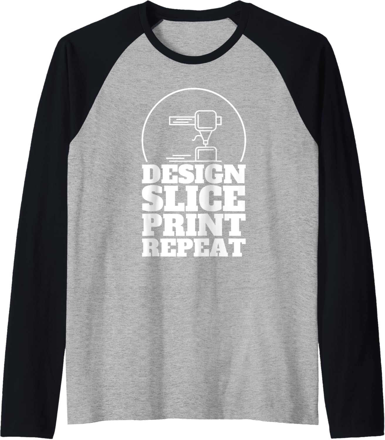 3D Printing Men Women 3D Printer Machine Print Geek Raglan Baseball Tee