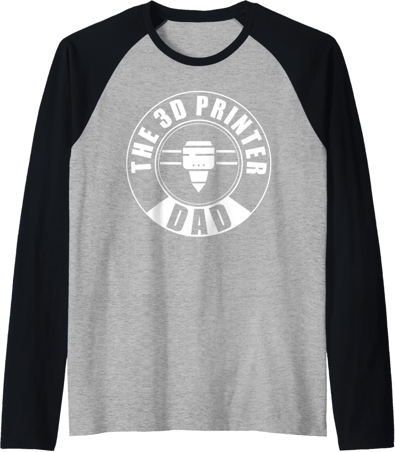 3D Printer Dad Fathers Day 3D Printing Printer Raglan Baseball Tee