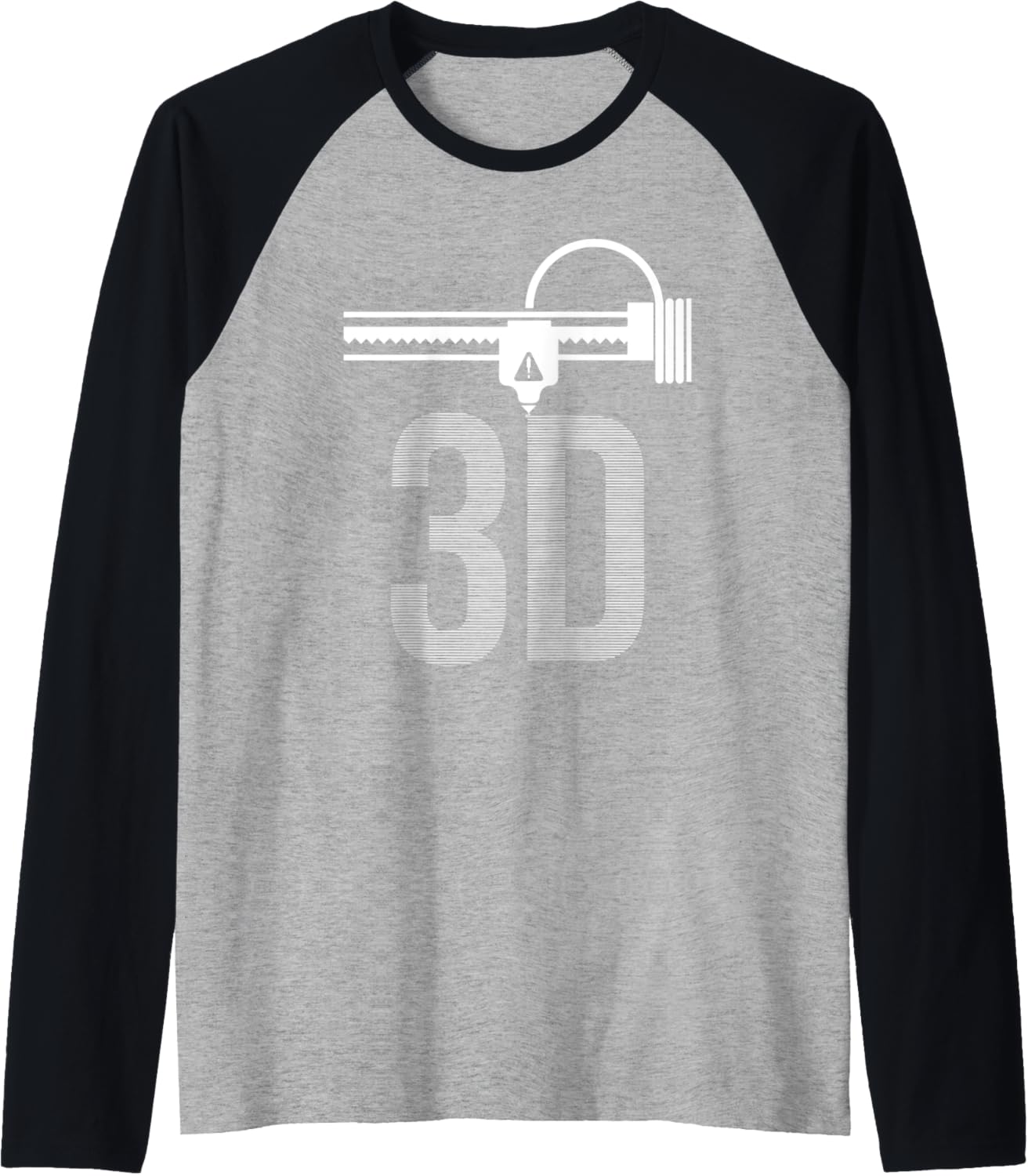 Funny 3D Printer Design Men Women 3D Printing Lover Raglan Baseball Tee