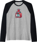 3D Printer With Alarm Signal Design 3D Printing Raglan Baseball Tee