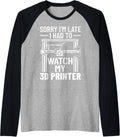3D Printer Accessories Additive Manufacturer Printing Maker Raglan Baseball Tee