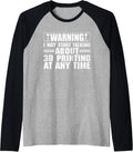 Funny 3D Printer Art Men Women 3D Printing Worker Lover Raglan Baseball