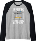 3D Im Printing Like Baking But Nerds 3D Printer Raglan Baseball Tee