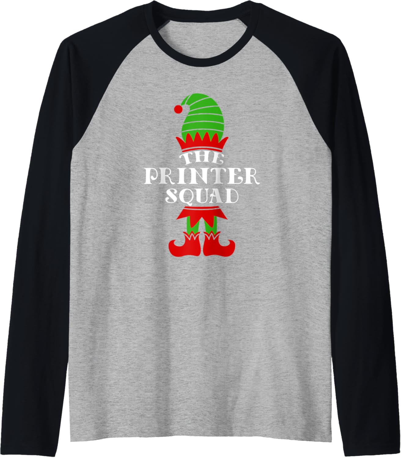 Im Printer Elf Squad Matching Family Team Coworker Raglan Baseball Tee