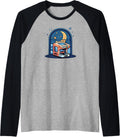 3D Printer At Night Design 3D Printing Raglan Baseball Tee