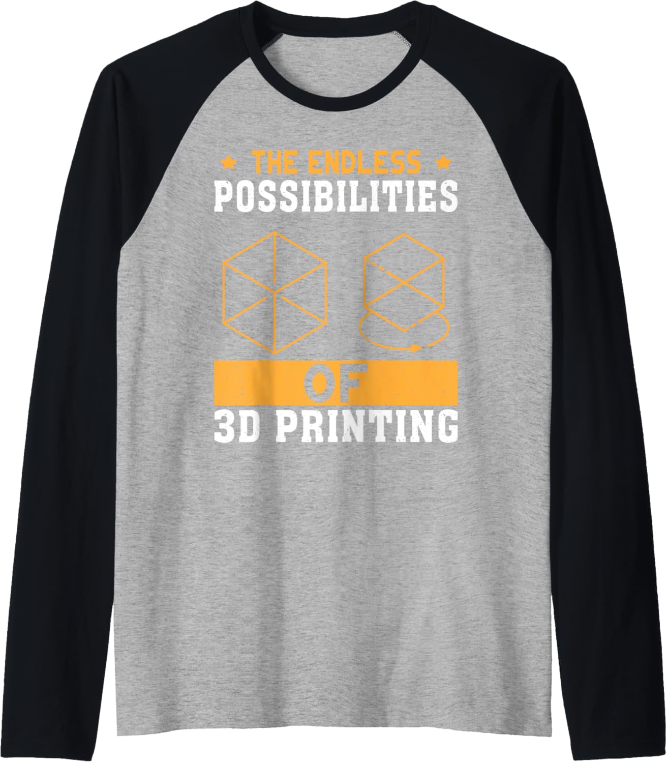 Endless Possibilities 3D Printing Design 3D Printer Raglan Baseball Tee