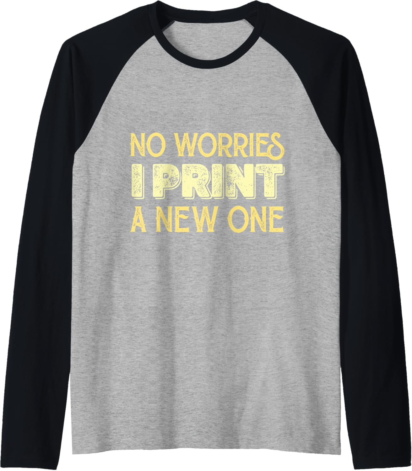3D Printer Funny 3D Print Raglan Baseball Tee