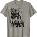 Man Myth Editor Legend Movie Producer Dad Editing Filmmaker