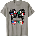 Half American Half Mexican Girl Usa Mexico Flag Patriot