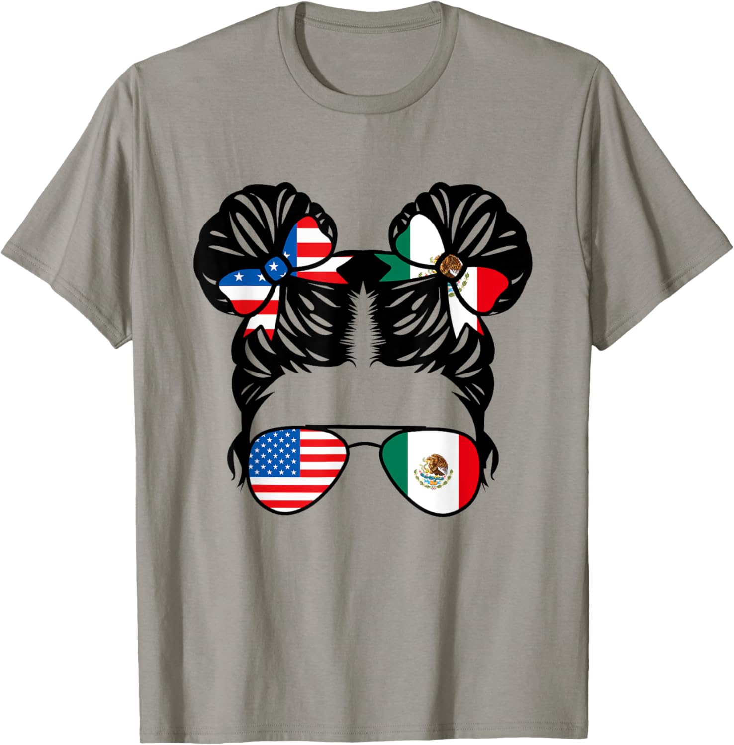 Half American Half Mexican Girl Usa Mexico Flag Patriot