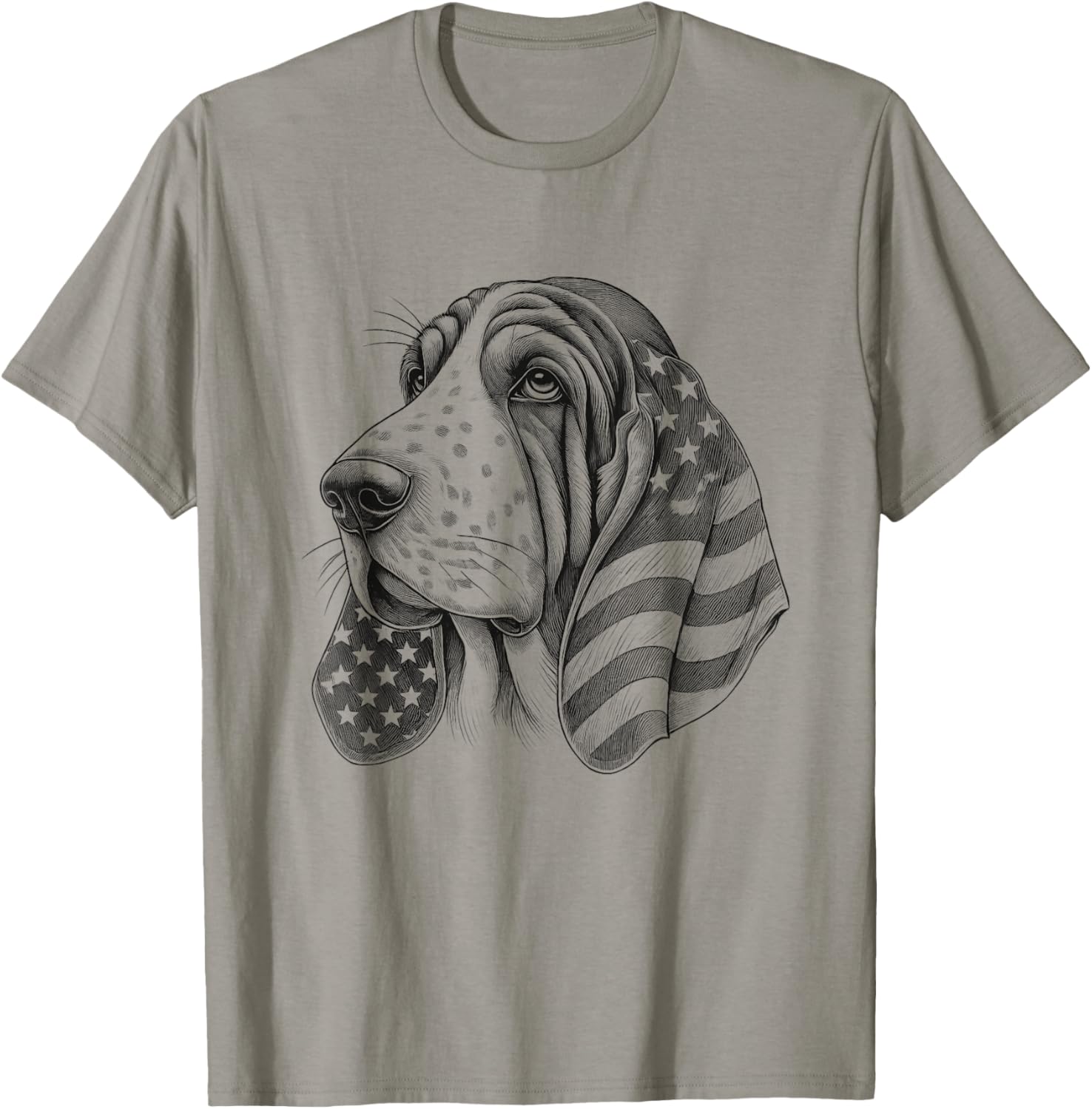 Basset Hound American Flag Usa 4Th Of July Dog Design