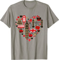 Vintage London I Love Travel Wanderlust Union Jack Shirt 28