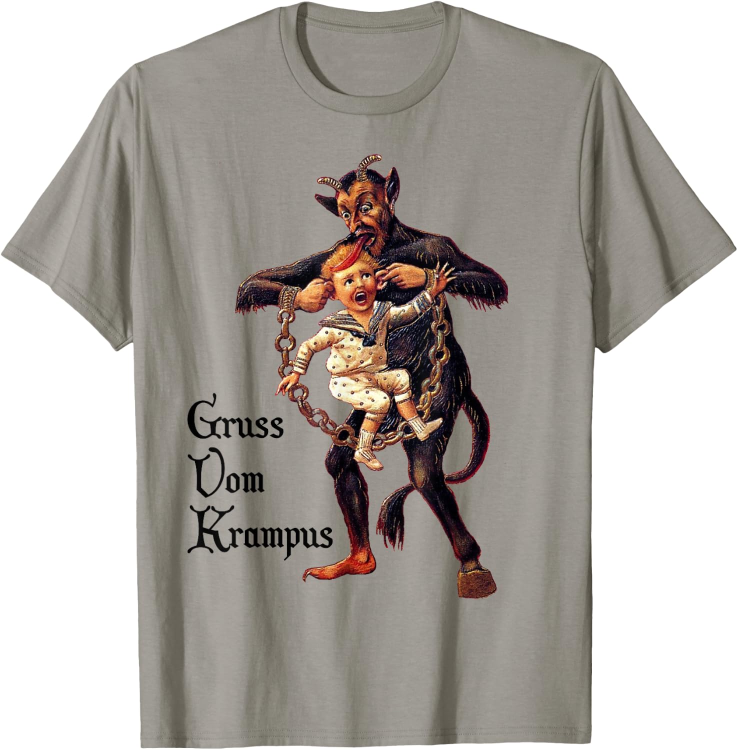 Santi Claus Tee Greetings From Gruss Vom Krampus T Shirt Unisex Adult